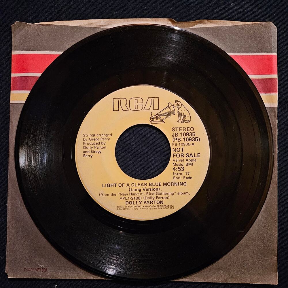 Dolly Parton Light of a Clear Blue Morning Vinyl Record